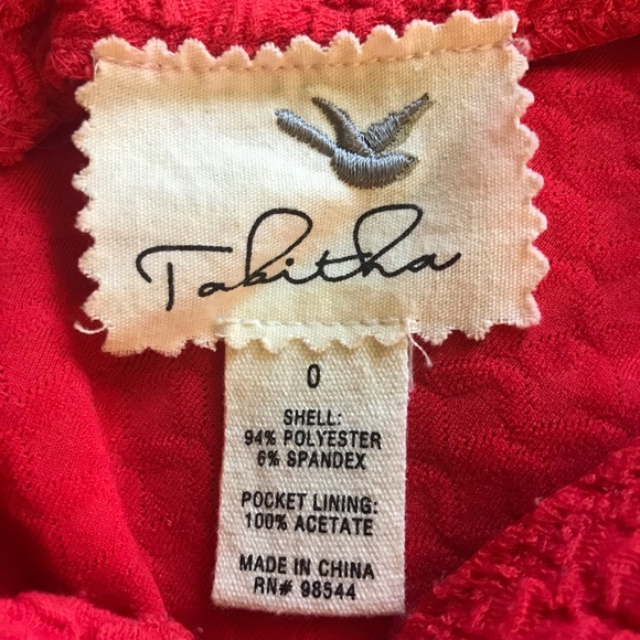 SOLD Anthropologie Tabitha Teahouse Red Quilted Dress - Picture 7 of 7